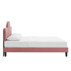 Modway Soleil Performance Velvet King Bed - Dusty Rose-Assembly Required