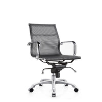 Plata Import Martha Office Chair Mesh Low Back Adjustable Height Metal Frame - Black-Metal frame with black mesh