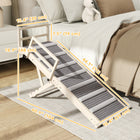 PawHut 15"-19"H Folding Dog Ramp with Non-Slip Carpet and Safety Side Rails-Secure guardrails to prevent dangerous side falls for your pet's safety 