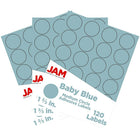 JAM Paper Round Circle Label Sticker Seals, 1 2/3 inch diameter, Baby Blue, 3 Sets of 120 (40528290g)-Size: 1.66"