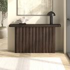 Hudson&Canal Olie 55" Wide Rectangular Fluted Console Table - Brown Oak-Clean with a soft, dry cloth and no harsh chemicals or abrasive cleaning materials