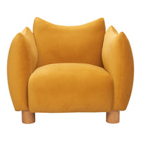 Zuo Meia Accent Chair - Mustard-Soft and smooth velvet fabric