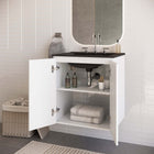 Modway Bryn 24" Wall-Mount Bathroom Vanity - White/Black-Wall-Mount Design