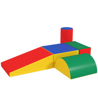 Soozier Soft PU Leather Climbing Blocks for Toddlers - Multicolored - Set of 5-Perfect for use in school, daycare, or at home 