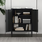 Manhattan Comfort Naomi 31.5" Modern Accent Cabinet - Black-Clean Lines and a Minimalist Silhouette, Perfect for Contemporary and Transitional Spaces