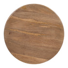Zuo Goblet Side Table - Brown/White-Mango Wood round shape tabletop