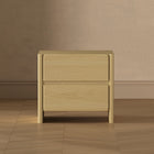 Manhattan Comfort Linda 24" Modern 2-Drawer Nightstand - Natural Oak-9