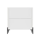 Manhattan Comfort Abbey 31.5" Modern Accent Cabinet - White-MDF/MDP: Cleaning: Wipe with a damp cloth, avoiding excessive moisture. Avoid: Harsh chemicals or abrasive cleaners that can damage the surface. Care: Keep away from excessive humidity, as product can swell or warp when exposed to water or moisture. Protection: Use coasters or mats to avoid scratches or stains