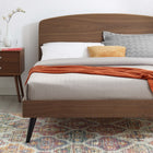 Modway Bronwen Wood Queen Platform Bed - Walnut-Weight Capacity: 600 lb