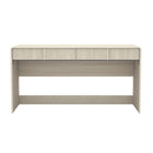 Manhattan Comfort Novara 60" Contemporary 2-Drawer Writing Desk - Whitewashed Oak-Wood Grain Laminate Finish: Warm, natural wood look with a durable, easy-to-clean surface