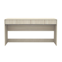 Manhattan Comfort Novara 60" Contemporary 2-Drawer Writing Desk - Whitewashed Oak-Wood Grain Laminate Finish: Warm, natural wood look with a durable, easy-to-clean surface