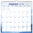 DateWorks 2026 16-Month Spiral Wall Calendar - 12" x 12" - Abstract Pastel - English-January 2026 - December 2026