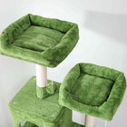 PawHut 70" Multi-Level Cat Tree Tower with 2 Condos - Green-Sisal-wrapped posts satisfy scratching needs, effectively protecting your valuable furniture 