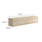 Modway Terra 71" Wall-Mounted TV Stand - Travertine-Particleboard