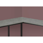 Monarch Specialties 7392 58" Computer Desk - Grey Stone-Look/ Black Metal Corner-Space-saving design for use in the corner of a home office