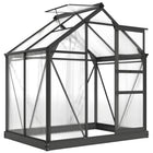 Outsunny Polycarbonate Greenhouse - 6' x 4' x 6.6' - Grey- A polycarbonate greenhouse for outside plant protection
 