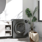 HOMCOM Portable 3.22 cu ft Compact Laundry Dryer - 1300 W - Grey-You can stop it anytime by pushing the start/pause button to add more clothes