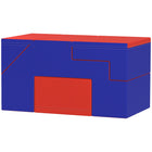 Qaba Soft Play Kids Foam Play Se for Crawl and Climb - Dark Blue - Set of 2-EPE foam padding for secured safety 