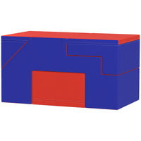 Qaba Soft Play Kids Foam Play Se for Crawl and Climb - Dark Blue - Set of 2-EPE foam padding for secured safety 