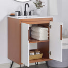 Modway Energize 24" Bathroom Vanity - Cherry/White-Dual Soft-Close Doors