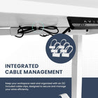 MotionGrey Electric Dual Motor Height Adjustable 165" W Sit-to-Stand Desk - White Frame-8