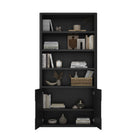 Manhattan Comfort Rivington 40" Modern 4-Shelf Bookcase Cabinet - Black-10