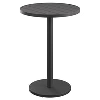 Modway Tahoe Round Outdoor Aluminum Bar Table - 31" - Grey-Aluminum Frame