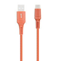 General Supply Goods + Co 6ft Braided Type C Cable - Rust-Sleek and tangle free