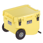 RovR RollR 60 Quart Wheeled Hard Cooler with Tow Handle - Sunny Side-New RapidLock Latches create an airtight seal and offer fast, easy-to-use access to the party