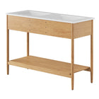 Modway Zaire 48" Double Sink Bathroom Vanity - Natural/White-Wood Grain Veneer