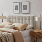 Modway Lily Upholstered Queen Size Headboard - Dove-Biscuit Tufted Design