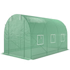 Outsunny Walk-in Tunnel Greenhouse with Roll Up Door -  11.5' x 6.6' x 6.6'- Reinforced sturdy frame supporting frame and durable PE in durable construction  
