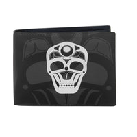 Oscardo James Johnson Skull Bifold Wallet-Indigenous Art Designs - Features authentic Indigenous art designs by First Nations, Inuit, and Métis artists from across Canada
