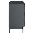 Modway Render 30" Bathroom Vanity - Grey/Black-Integrated Countertop