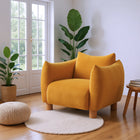 Zuo Meia Accent Chair - Mustard-Chair Weight Capacity: Supports up to 250 lb