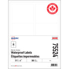 Avery Waterproof Labels - 3.33" x 4" - 300 Pack-White