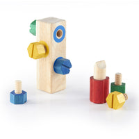 Guidecraft Screw Block Fine Motor Skill Matching Toy -  8 Pieces -This simple manipulative refines hand-eye coordination, fine motor and color matching skills