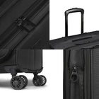 Bugatti Reborn 3-Piece Softside Luggage Set - Black-Reinforced top handle on all models and Reinforced side handle on medium and large models