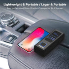 Bullseye Pocket Air Portable Rechargeable Tire Inflator Air Compressor and Powerbank-POWERFUL, LONG LASTING BATTERY: Featuring a high-capacity rechargeable 4000MAH lithium battery, the Pocket Air Pump offers maximum convenience. A single charge provides multiple inflations, whether you're using it as a tire pump for car portable or for other needs. Easily recharge it at home, in your car, or with a power bank via USB. The low-battery indicator ensures your car air compressor is always ready when needed.