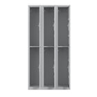 Ceha RH Series 2-Tier Locker with Louver Vents and Recessed handle - Bank of 3 - Light Grey-Ideal for gyms, schools, industrial facilities, and employee change rooms