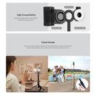 Adam Elements SELFIE Pro Wireless Bluetooth Tripod Selfie Stick With LED Light - Black-Bluetooth 4.2