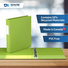 Davis Group Premium Economy Binder - D Ring - 1" - Lime Green - 6 Pack-Ideal for Conferences, Reference, Colleges & Universities