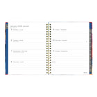 Blueline 2026 Midnight Floral Weekly/Monthly Planner with Twin-Wire Binding - 11" x 8-1/2" - Trilingual-Gold twin-wire binding with hard cover and golden foil details