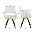 Homy Casa Swivel Office Reception Chairs - Beige Fabric - 2 Pack-Simple modern look perfect for dining room, bedroom or office.