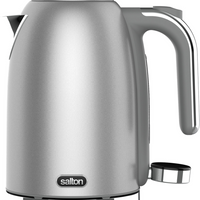 Salton NuRetro Digital 1.7 L Kettle - Metallic Silver-1.7L/ 7-Cup capacity, perfect for multiple servings or filling a French press in one boil. 