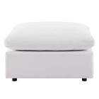 Modway Commix Overstuffed Outdoor Patio Ottoman - White-Foam Padded Cushions