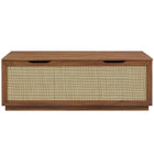 Modway Soma 47" Rattan Storage Bench - Walnut-Assembly Required
