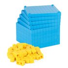 Miniland Base Ten Set-Contains 121 pieces, 24 plastic activities, 15 plastic cards and didactic guide.