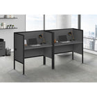 Monarch Specialties 48" L Office Cubicle Desk - Grey Laminate - Black Metal-Easy to assemble with illustrated instructions included, this fashionable style and contemporary office cubicle is ideal for focusing on writing, studying, and other work tasks, perfect for commercial offices or school libraries