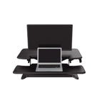 TygerClaw Sit and Stand Desktop Workstation (TYDS13016)-Space-saving design does not protrude beyond tabletop